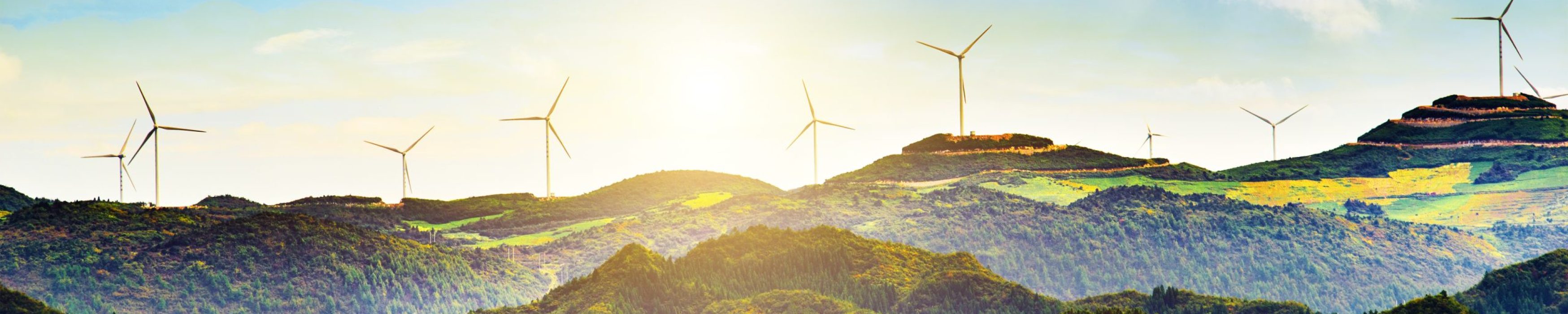 wind turbines in Oiz eolic park. Basque Country